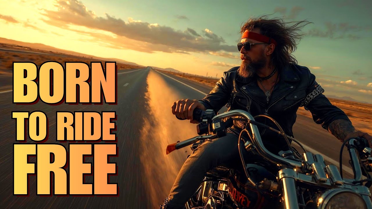 Born To Ride Free (Official Lyric Video) | Country Rock Biker Anthem 🏍️🔥