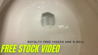 Slow Motion Toilet Jet Flush | Royalty Free Stock Video