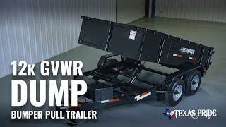 Walk Around: 12K lb GVWR Bumper Pull Dump Trailer | Texas Pride