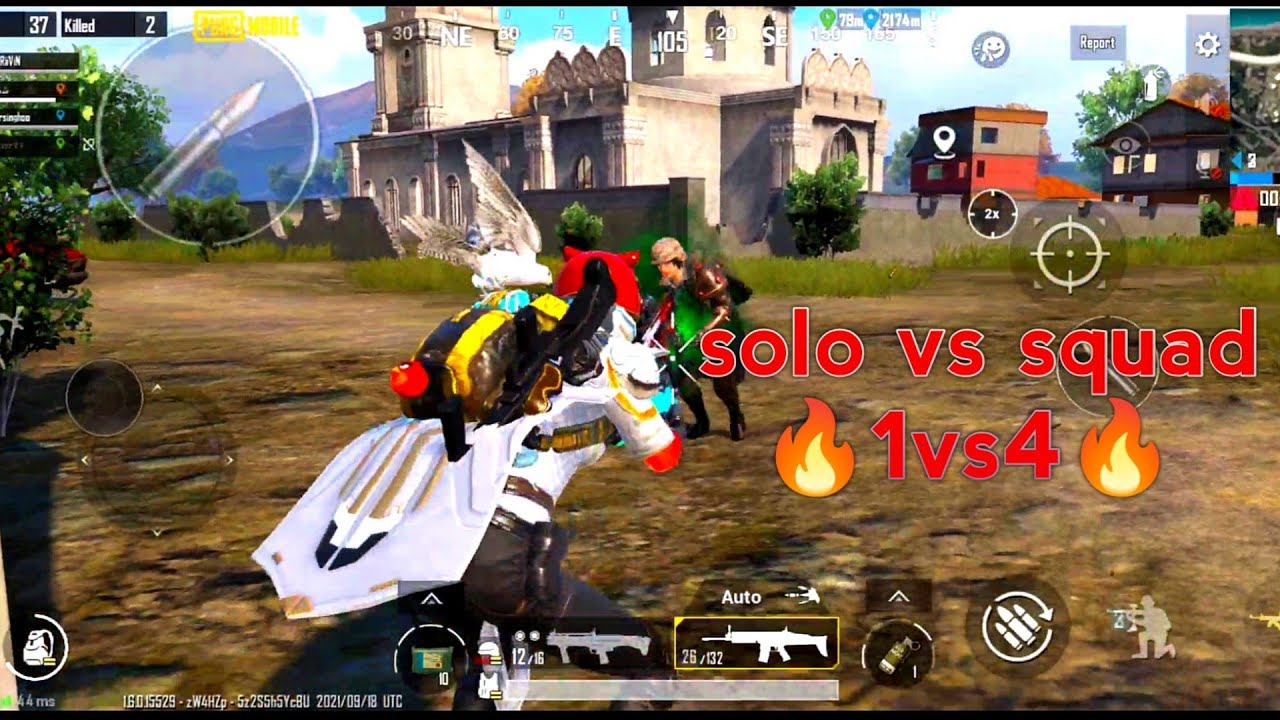 solo vs squad pubg mobile | 1vs4 Clutch🔥 - YouTube