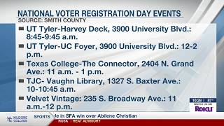 Voter registration events happening in Smith County Tuesday