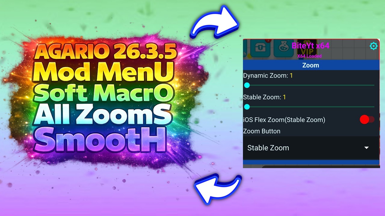 AGARIO MOD MENU ANDROID LATEST 26.3.5 - MACRO AND ZOOM TUTORIAL - SMOOTH *NO LAG* MOD(AGARIO MOBILE)