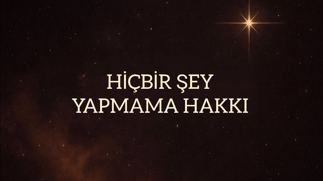 HİÇBİR ŞEY YAPMAMA HAKKI