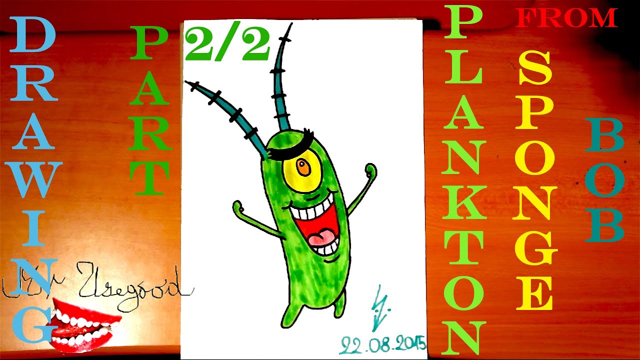 How to Draw PLANKTON Step by Step for beginners Easy from