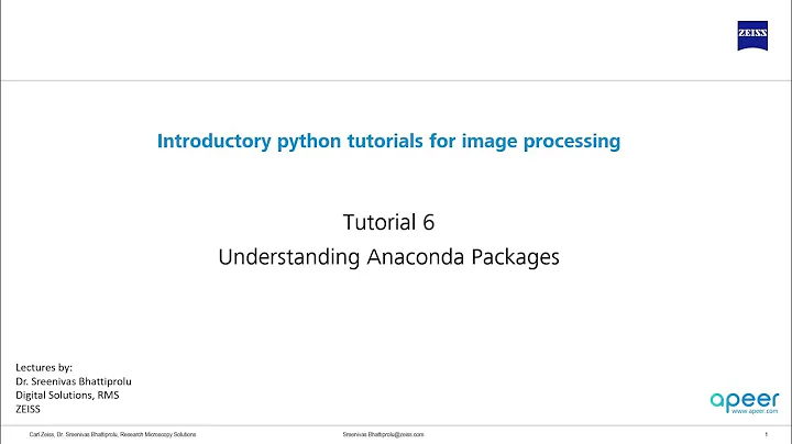 Tutorial 06 - Understanding Anaconda Packages