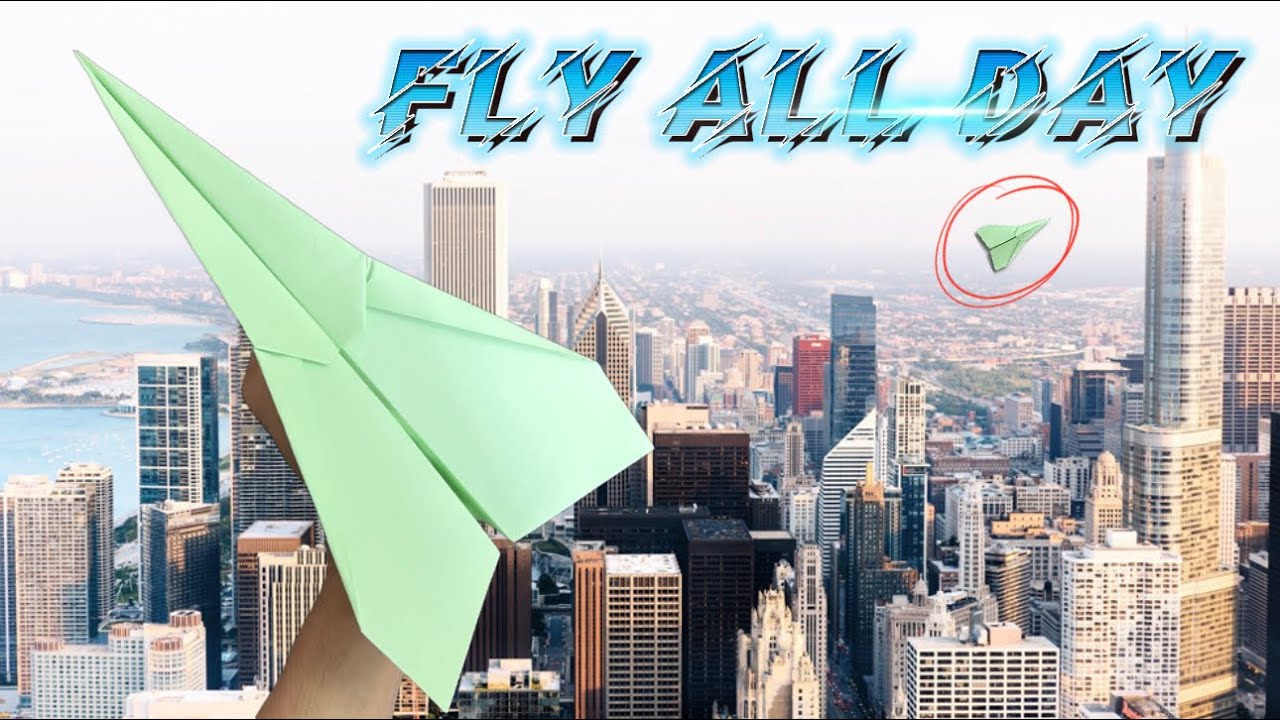 How To Fold A Paper Airplane | Origami Paper Airplane fly All Day ...