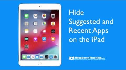 Hide Recent Apps on the iPad