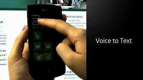 LG Optimus 7 E900 - Film: Voice to Text
