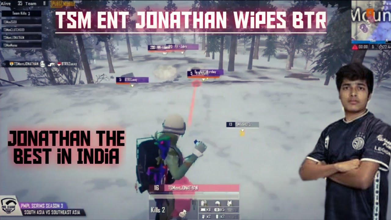 TSM ENT JONATHAN Wipes BTR | The Best Player in India | Fnatic Second Win in Vikendi |PMPL SA vs SEA