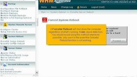 How to reboot your server in WHM - Canadian Web Hosting