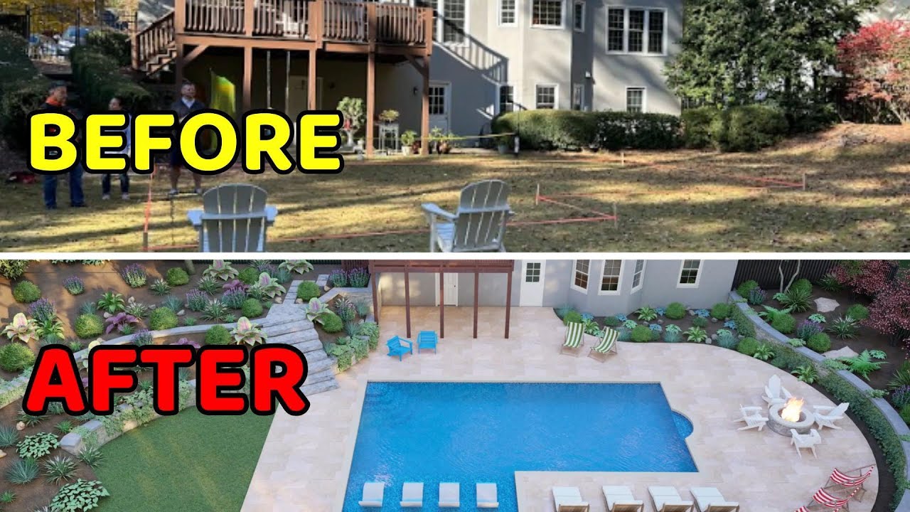 Backyard Makeover 2025 | Stunning Pool & Landscape Transformation ...