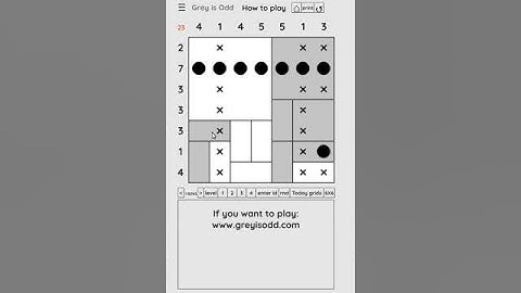 Grey is Odd - Today grids. Solution level 2 7X7 dated 02-21-2024