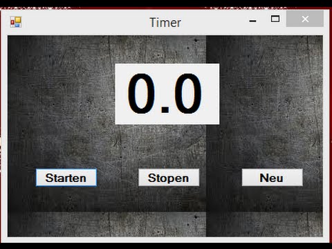 Create a Timer (Visual Studio) 1#