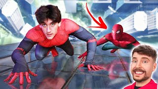 ¡MrBeast me hizo competir con Spider-Man en un rascacielos!