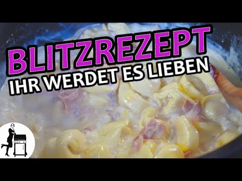 Tortellini Rezept mit cremiger Schinken-Sahne-Soße