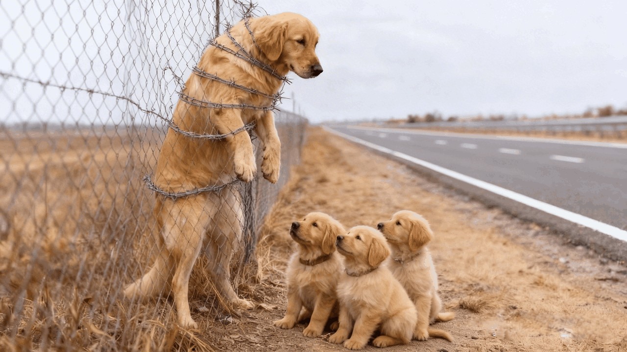 When the mother dog was on the brink of death, the puppy’s next move saved their fate.