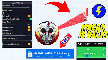 Agario Macro is Back! New Xelahot Mod Menu with Zoom and Full Control iOS and Android