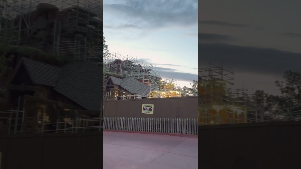 construction progress- Disney’s Tiana’s Bayou Adventure (formerly Splash Mountain) from May 28 2023