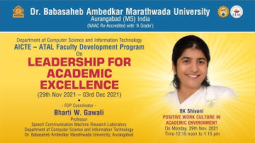 AICTE - ATAL FDP on Leadership for Academic Excellence - Day 01, Session 01