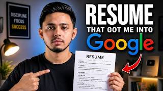 My Resume that Got Selected At Google, Amazon & Microsoft(AI Guide)
