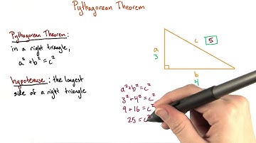 Pythagorean theorem - Intro Algebra Review