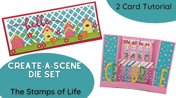 Create-a-Scene Card Base & Add-ons | The Stamps of Life | 2 Card Tutorial