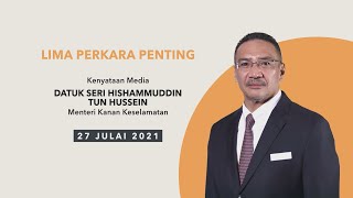 5 perkara penting kenyataan media harian PKP - 27 Julai 2021