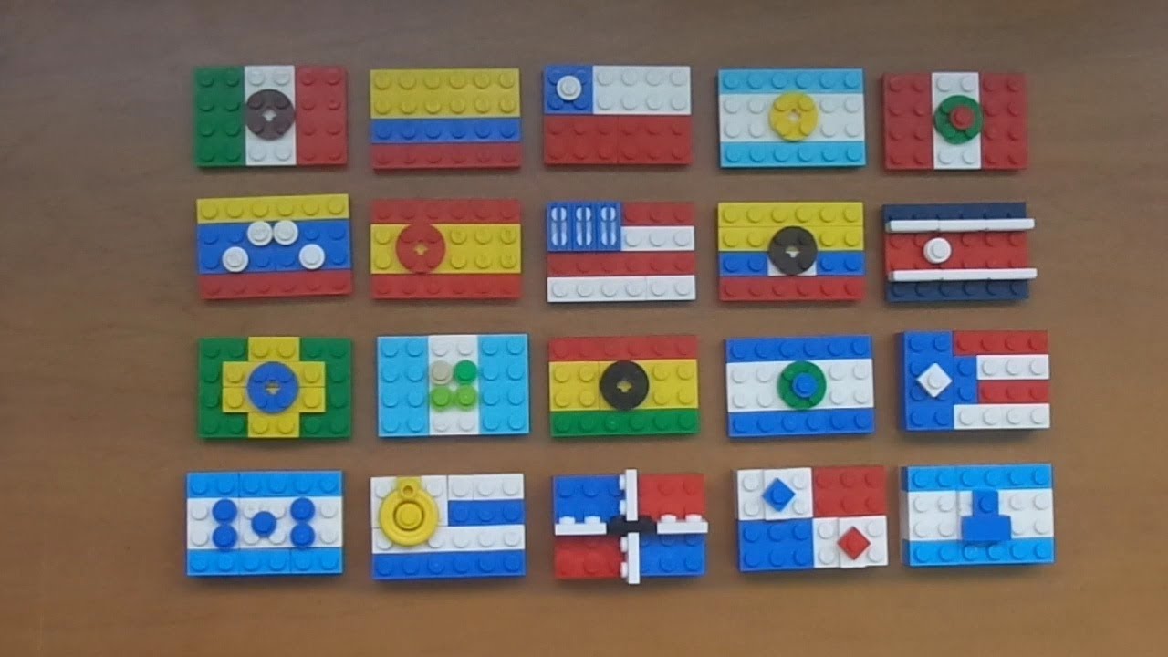 Top 20 - Banderas LEGO de países donde me siguen