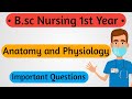 Anatomy and Physiology Important Questions For Bsc Nursing 1st Year || @NursingNotes20