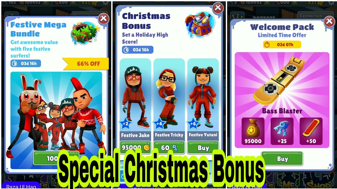 Download Christmas Festive Mega Bundle Festive Jake Festive Tricky Subway Surfers Ft Petersburg Gameplay 7 Youtube