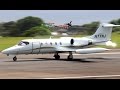 Learjet 35 - N77NJ arriving and departing St Kitts (HD 1080p)