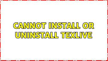 Cannot install or uninstall texlive