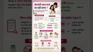 Pregnancy Plan Karne Ka Sabse Sahi Time | Best Fertile Days Explained #pregnancy #fertility #shorts