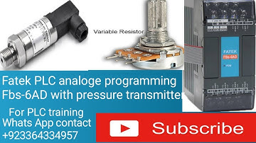 FATEK PLC ANALOG SCALLING/6AD ANALOG PROGRAMMING AND HARDWARE WIRING.