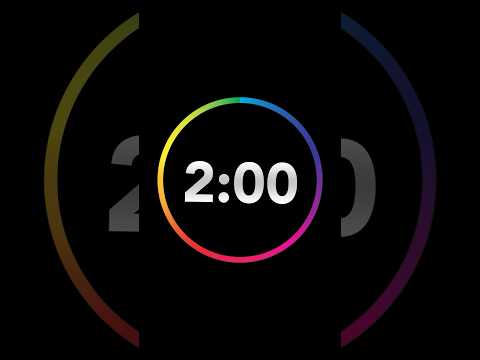 2 Minutes Countdown Timer With Clock Ticking Sound Finish Ding