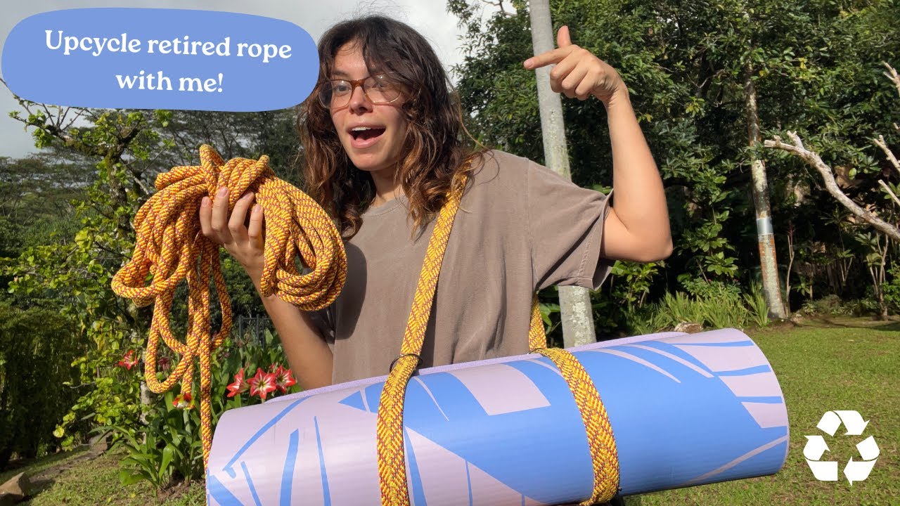 ♻️ How to: make a yoga mat strap from upcycled climbing rope 🧵