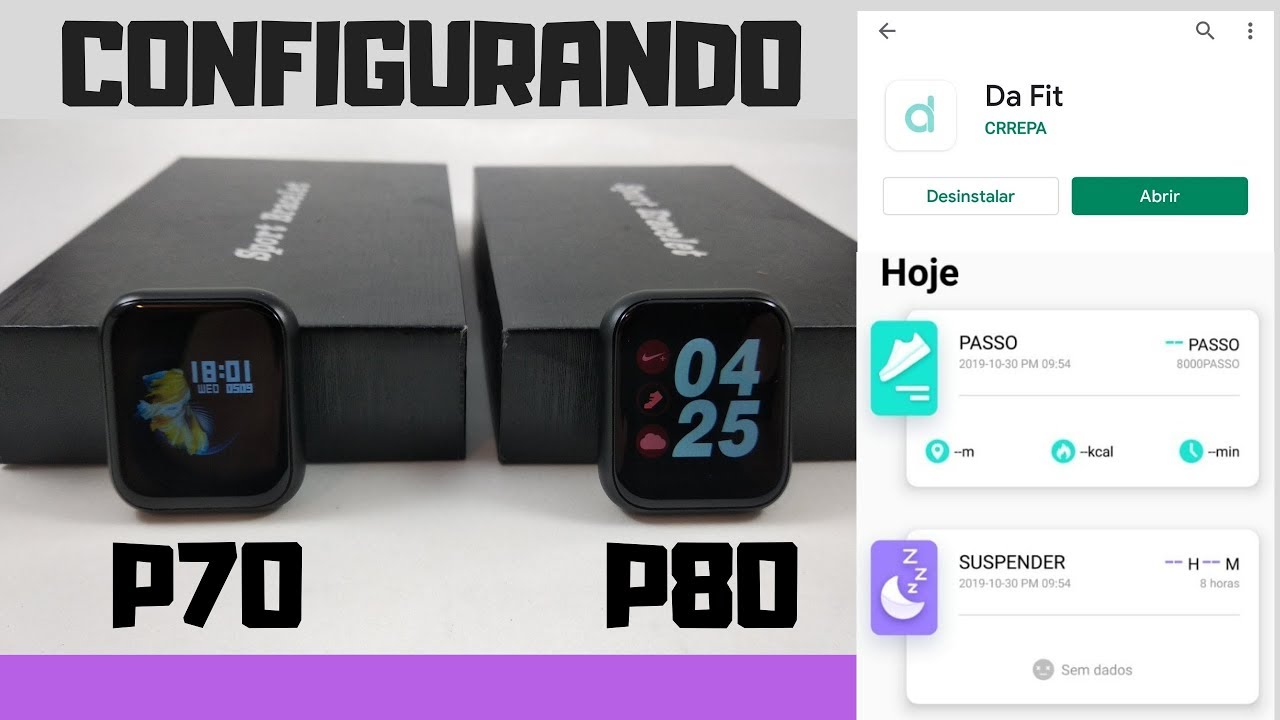 Relógio SmartWatch P80pro ORIGINAL APP: Da Fit (ROSA) da Lemfo