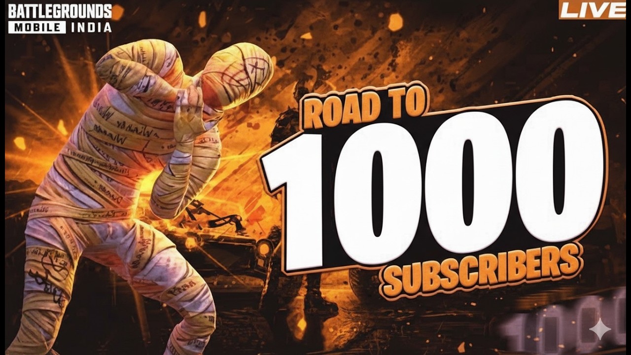 Grinding for 1000 Subscribers 🔥 | BGMI Live | Day 22 | Full Support Please ❤️ @mustuplaysyt