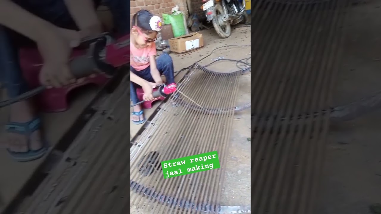 straw reaper jaal making 👍😊