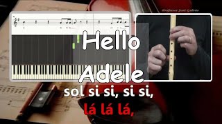 Hello Adele  karaoke para flauta Educação Musical José Galvão