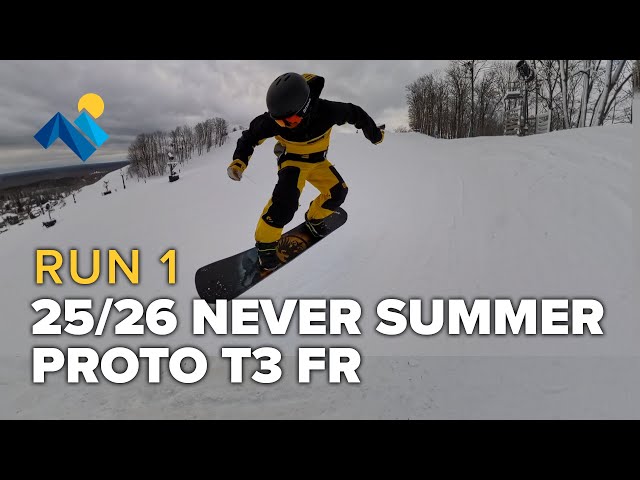 Run 1: 25/26 Never Summer Proto T3 FR Snowboard - YouTube