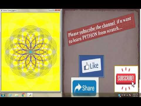 //Drawing FLOWER/shape in python using turtle