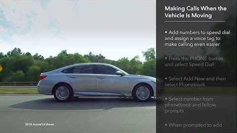 How to Make and Receive Calls with Bluetooth® HandsFreeLink®: 2018 Honda Accord LCD Audio Models