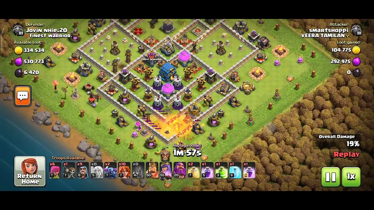 best value with the flame flinger in @clash of clans attack.