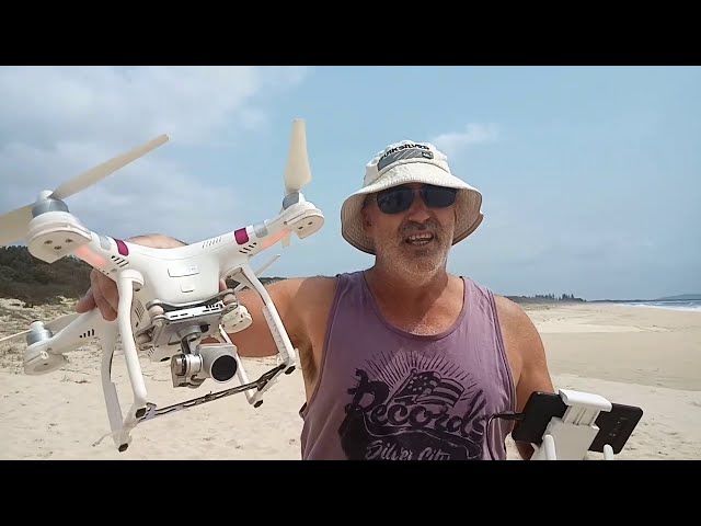 Drone Fishing - DIY $0 line release in action 