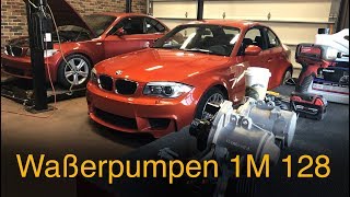 BMW E82 128i water pump and thermostat DIY - Bonus 1M content