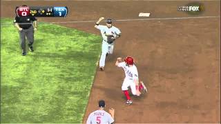 2011/10/23 Molina picks off Kinsler