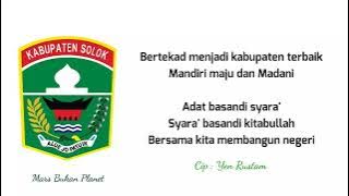 MARS KABUPATEN SOLOK | Lirik Lagu