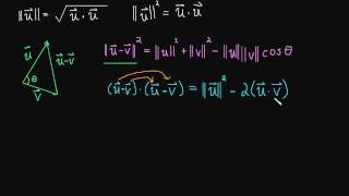 1.3 Dot Product - Angle Between Two Vectors
