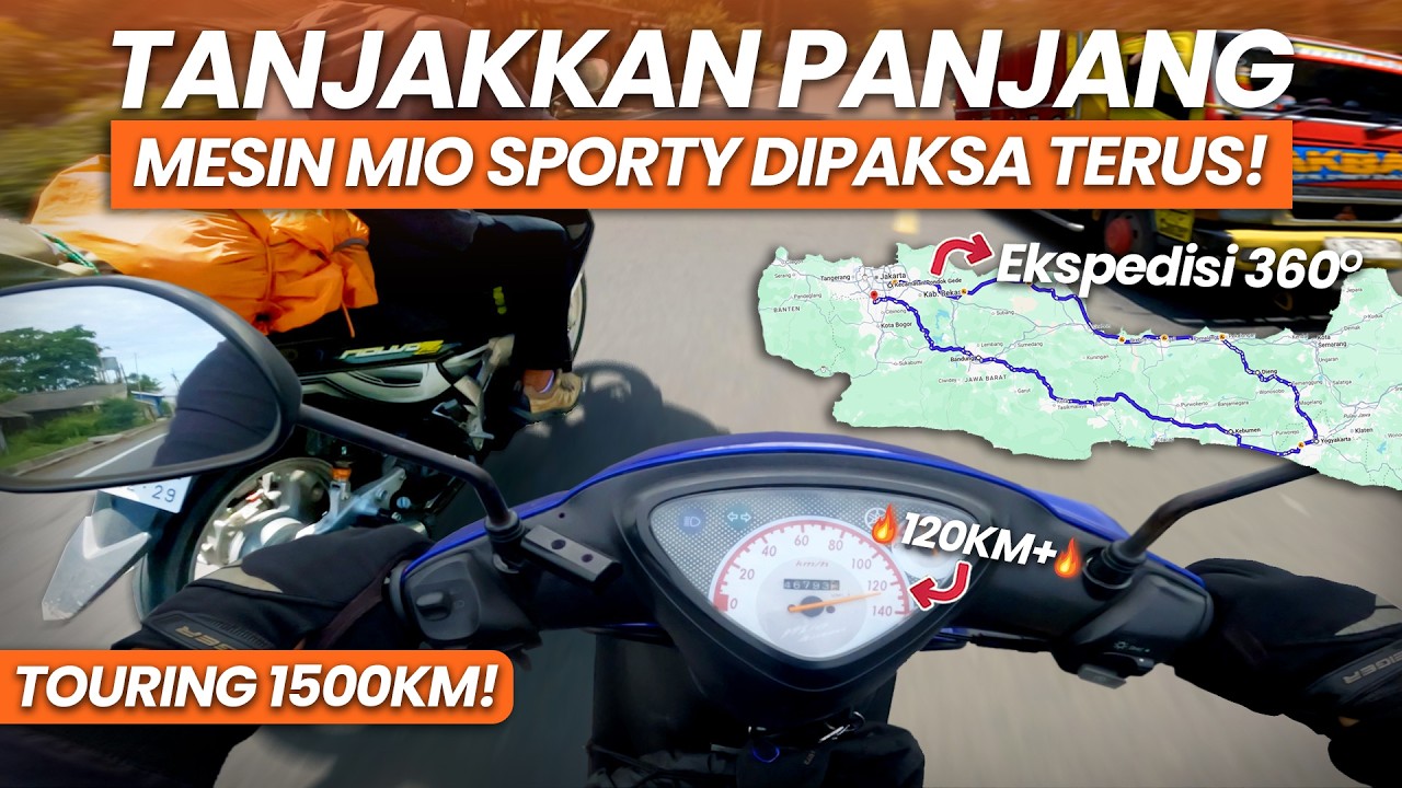 MESIN BADAK‼️ MIO SPORTY 135CC TEMBUS TANJAKAN PANJANG‼️ Top Speed 120km+ | Part 2 Brebes–Wonosobo